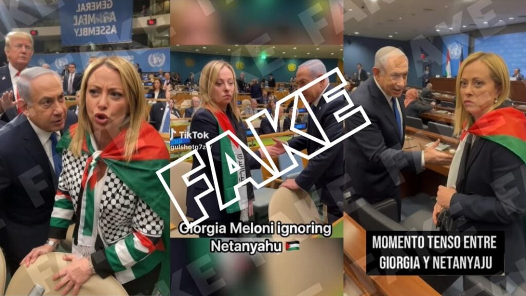 vídeos Meloni Netanyahu