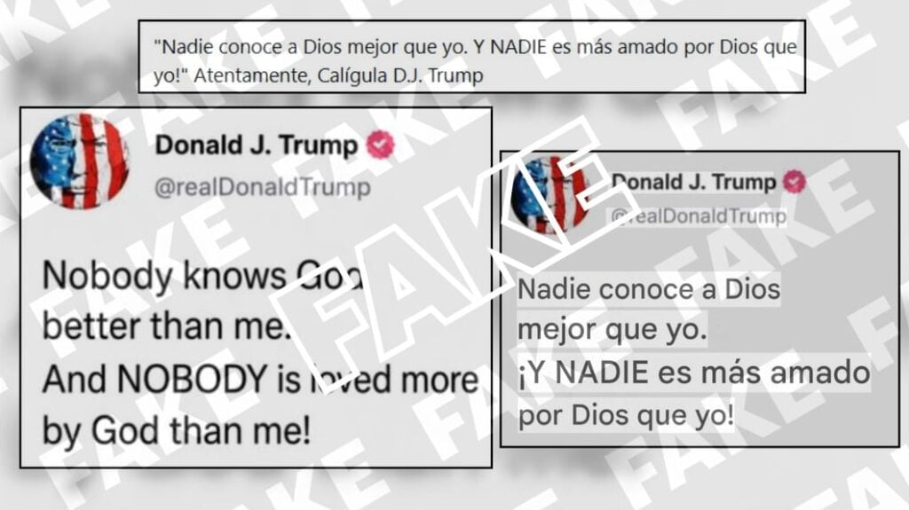 Trump publicación Dios