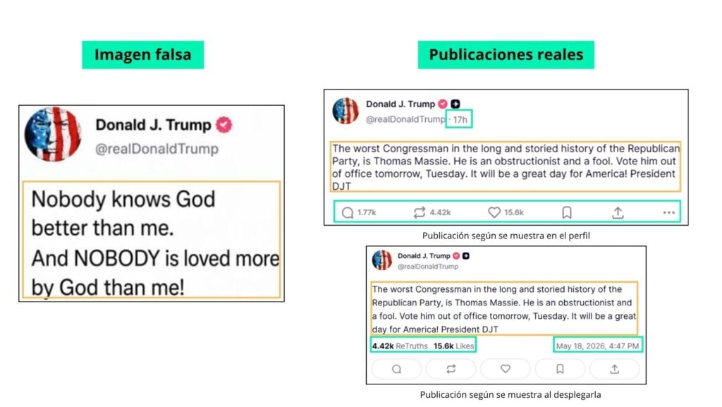 Trump publicación Dios 