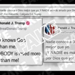 Trump publicación Dios