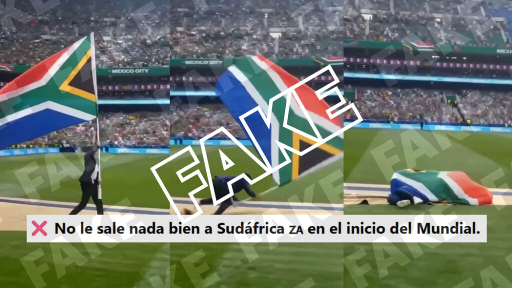 hombre tropieza Sudáfrica