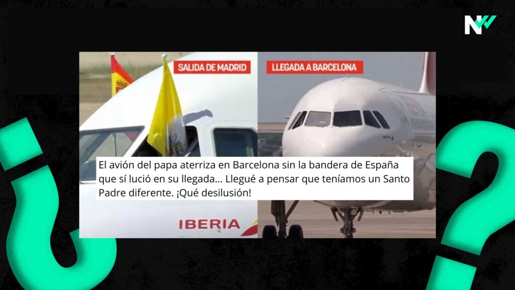 avión papa bandera España