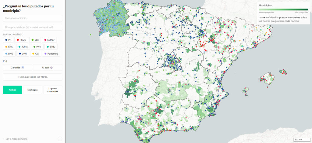 mapa preguntas diputados Congreso